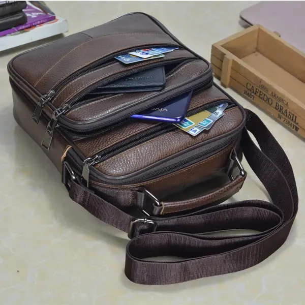 Hot Fashion Men Messenger Bags Genuine Leather Handbags for Man Luxury Brand Male Crossbody Bag for Mini Pad Boy Shoulder Bag - AliExpress 1524