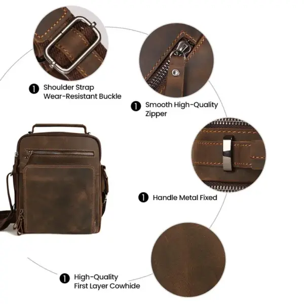 JOYIR New Genuine Leather Men Vintage Handbags Small Flap Men's Shoulder Bag Casual Office Messenger Bags Fashion Crossbody Bag - AliExpress 1524