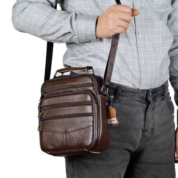 Hot Fashion Men Messenger Bags Genuine Leather Handbags for Man Luxury Brand Male Crossbody Bag for Mini Pad Boy Shoulder Bag - AliExpress 1524