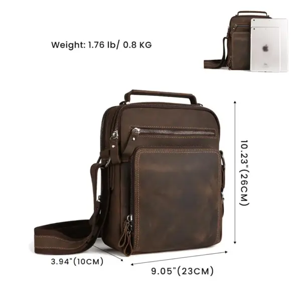 JOYIR New Genuine Leather Men Vintage Handbags Small Flap Men's Shoulder Bag Casual Office Messenger Bags Fashion Crossbody Bag - AliExpress 1524