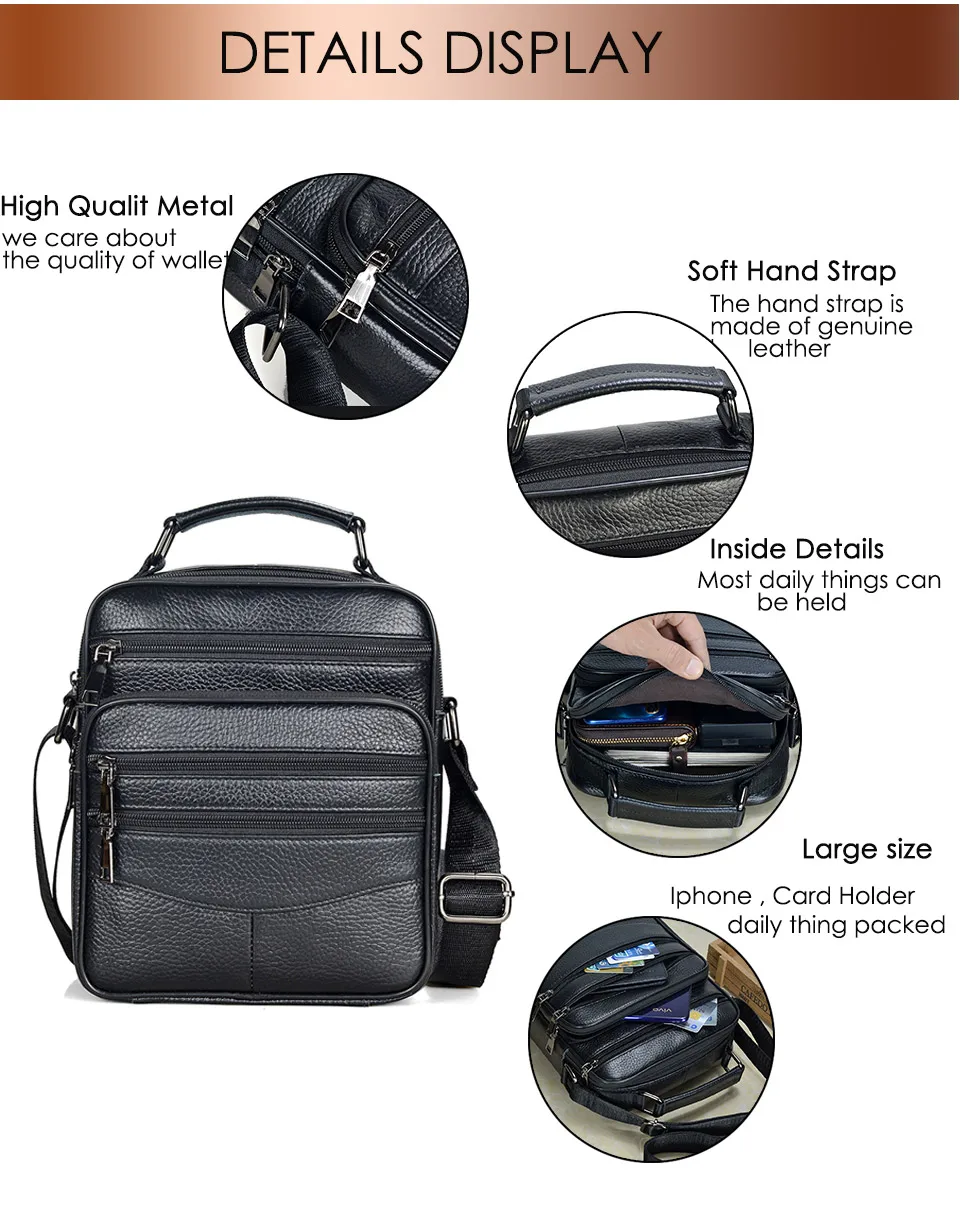 LACHIOUR MHG47BZ Genuine Leather Messenger Bag for Men - Details LACHIOUR MHG47BZ Genuine Leather Messenger Bag for Men - Details