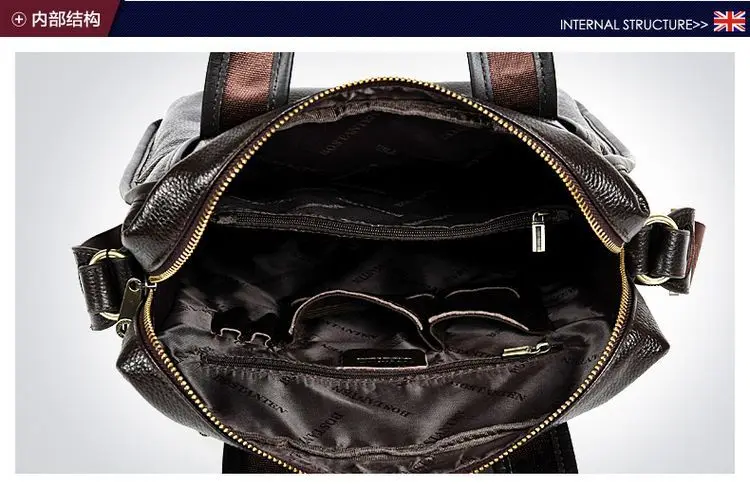 Bostanten B10022 Genuine Leather Briefcase for Men - Interior Bostanten B10022 Genuine Leather Briefcase for Men - Interior