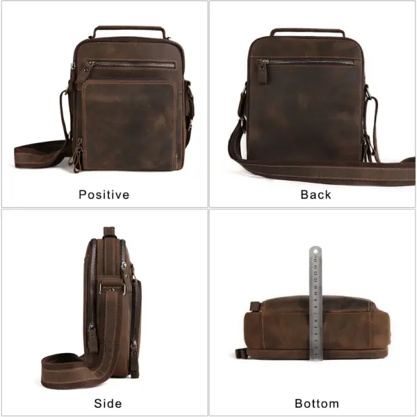 JOYIR New Genuine Leather Men Vintage Handbags Small Flap Men's Shoulder Bag Casual Office Messenger Bags Fashion Crossbody Bag - AliExpress 1524