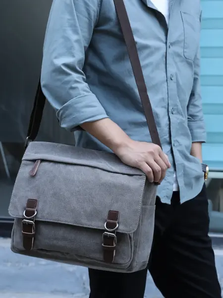 Vintage Bag Canvas Laptop Shoulder Bag Messenger Bag Men Casual Crossbody Bags School Bookbag - AliExpress