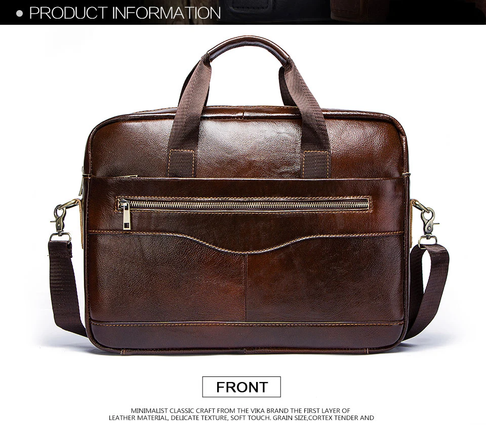 HUMERPAUL MH509 Genuine Leather Men's Briefcase Brown HUMERPAUL MH509 Genuine Leather Men's Briefcase Brown