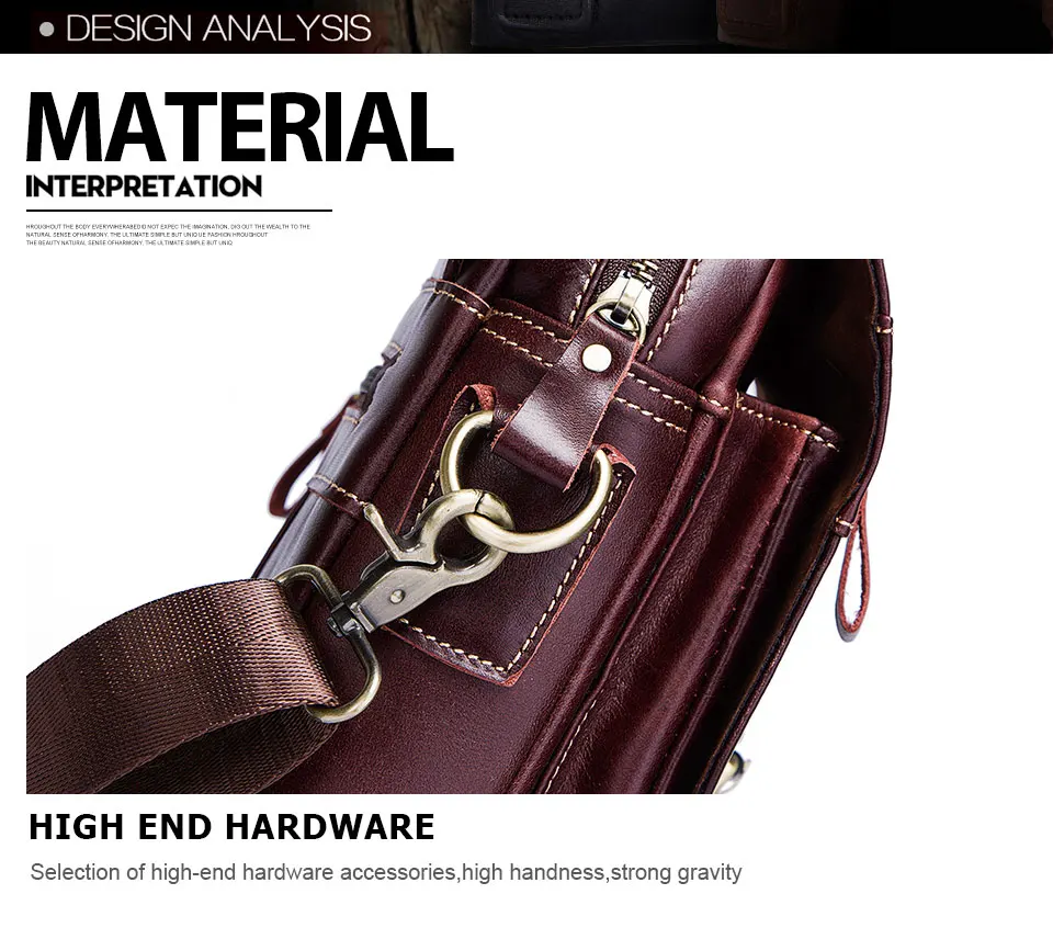 HUMERPAUL MH535 Genuine Leather Crossbody Bag for Men - Material