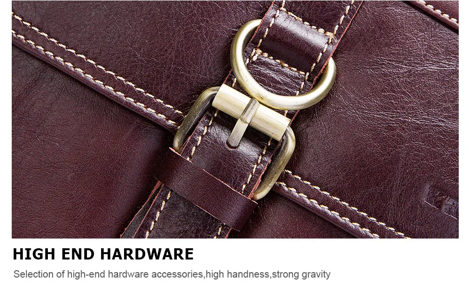 HUMERPAUL MH535 Genuine Leather Crossbody Bag for Men - High End Hardware