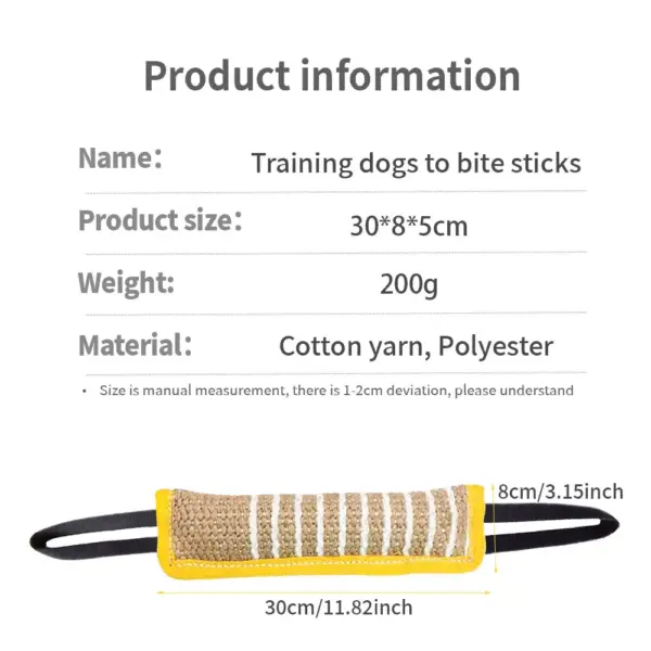 Dog Bite Tug Toy with Dual Product Information