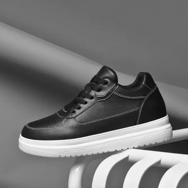 New Invisible Height-increasing Shoes for Men, 6CM-8CM-10CM Sports Shoes,White Leather Sports Shoes for Men,Enlarged Sizes 36-46 - AliExpress