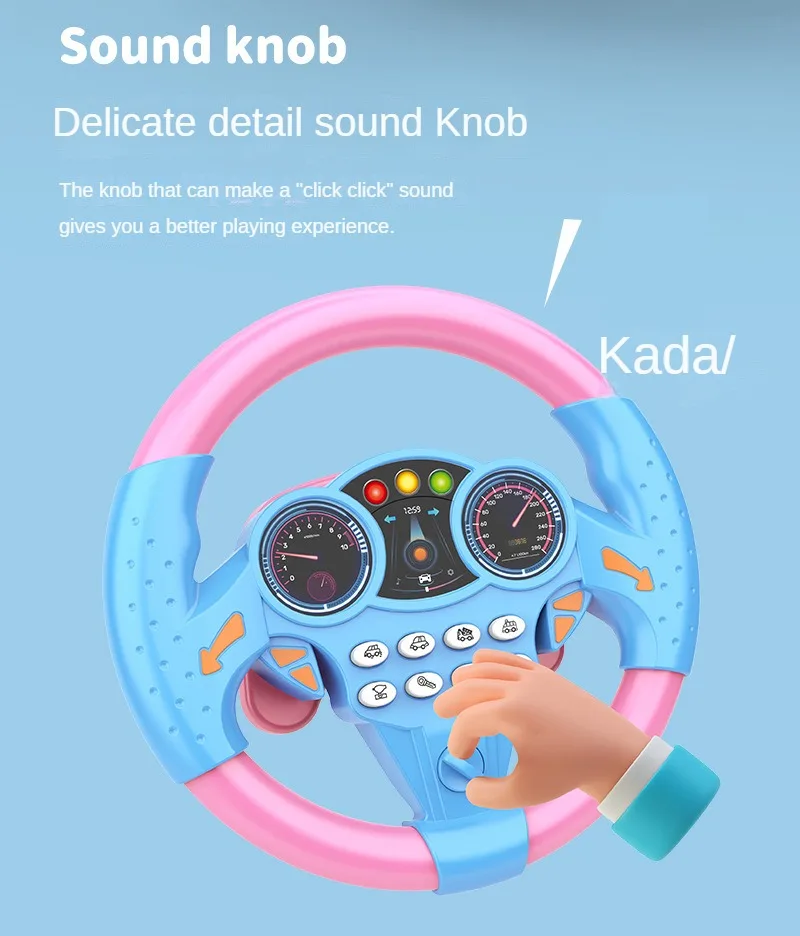 Interactive Steering Wheel Toy for Kids - Sound Knob