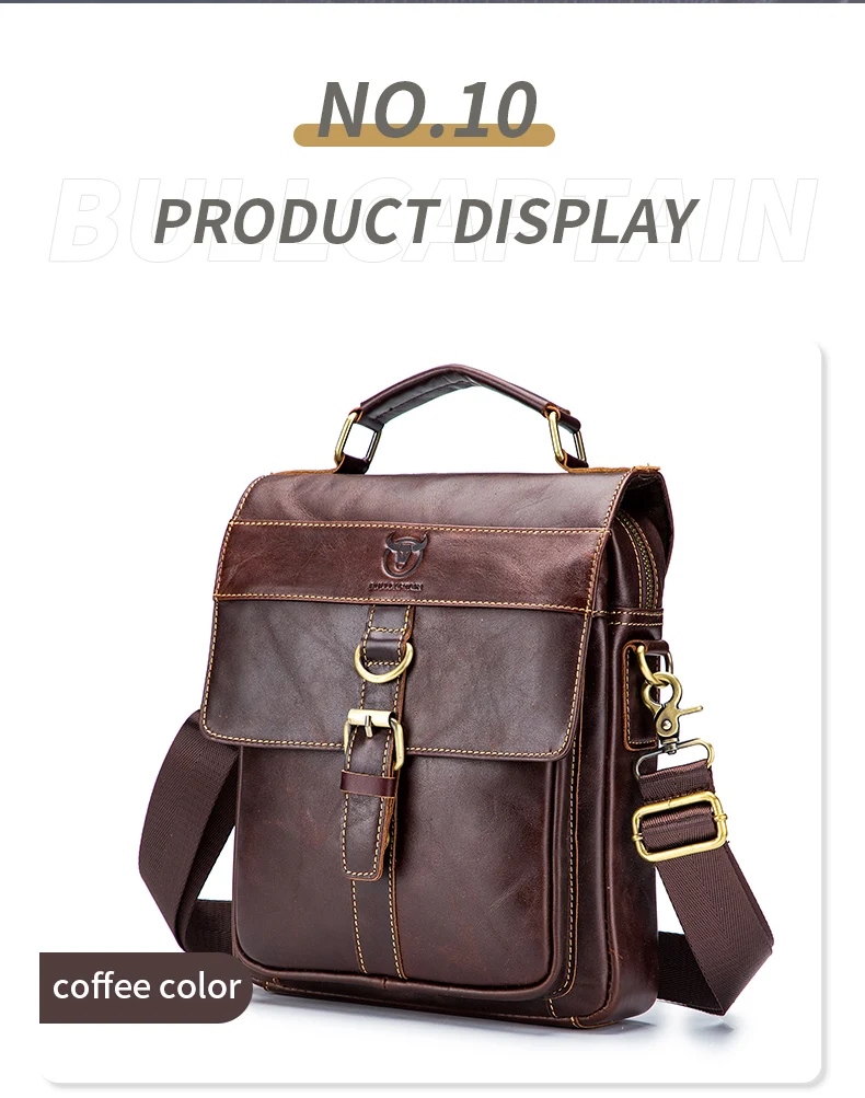 BULLCAPTAIN DJB302 Genuine Leather Shoulder Bag - Coffee Color BULLCAPTAIN DJB302 Genuine Leather Shoulder Bag - Coffee Color