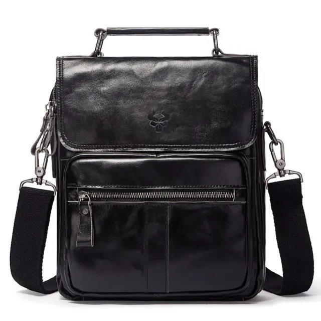 HUMERPAUL Genuine Leather Men's Shoulder Bag Luxury Work Business Messenger Bags Fashion Male Crossbody with Adjustable Straps - AliExpress 1524