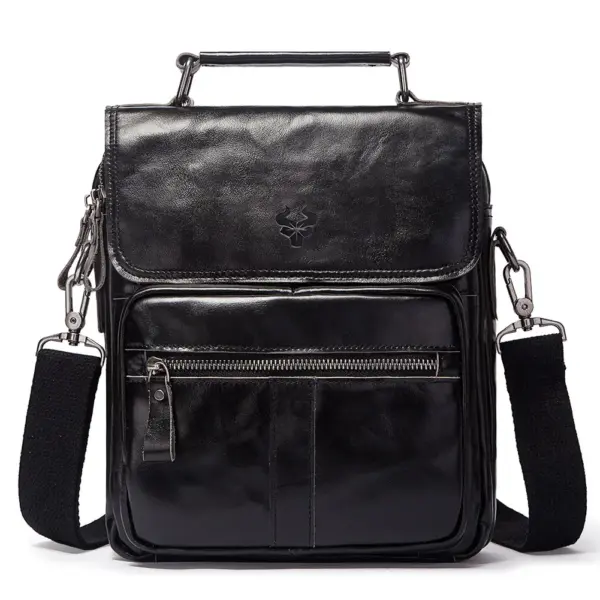HUMERPAUL Genuine Leather Men's Shoulder Bag Luxury Work Business Messenger Bags Fashion Male Crossbody with Adjustable Straps - AliExpress 1524