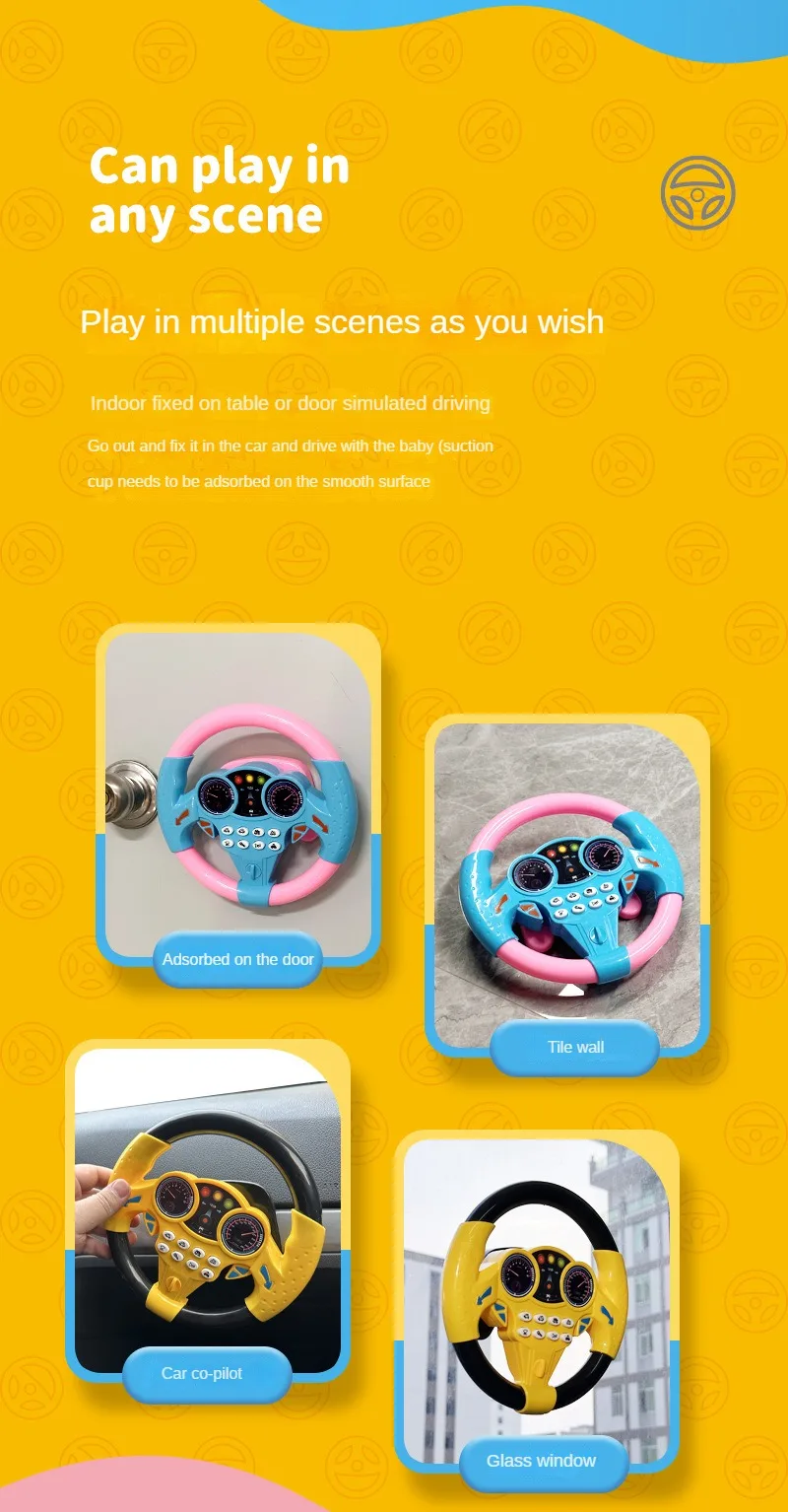 Interactive Steering Wheel Toy for Kids - Can play in any scene