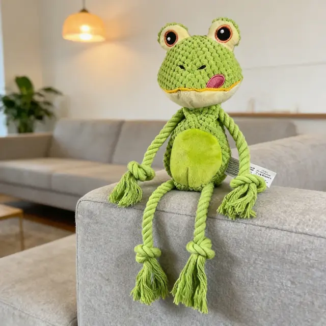 Interactive Squeaky Frog Plush Dog Toy, Upgraded Embroidered Eyes, No Hidden Hazards, Stuffing-Free Soft Bite Resistant Toy, Com - AliExpress