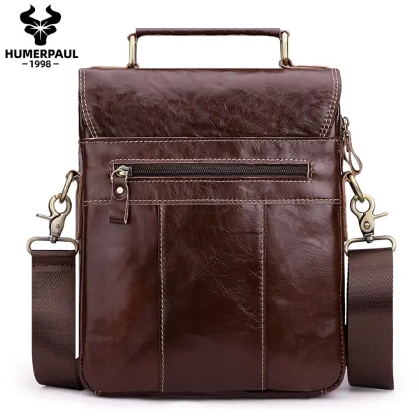 HUMERPAUL Men's Vintage Genuine Leather Crossbody Bag Casual Handheld & Shoulder Messenger Bag for Business Daily Use Quality - AliExpress 1524