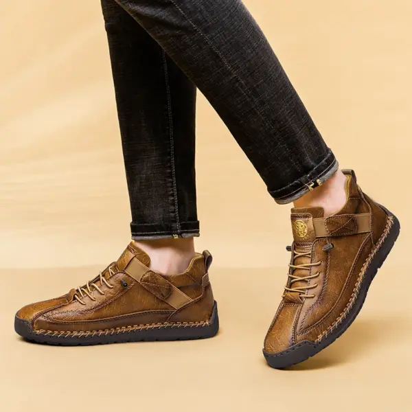 CLOHOO Handmade Men's High-Top Sport Casual Boots Breathable Outdoor Wear with Extended Size Options Classic Ankle Boots - AliExpress 322