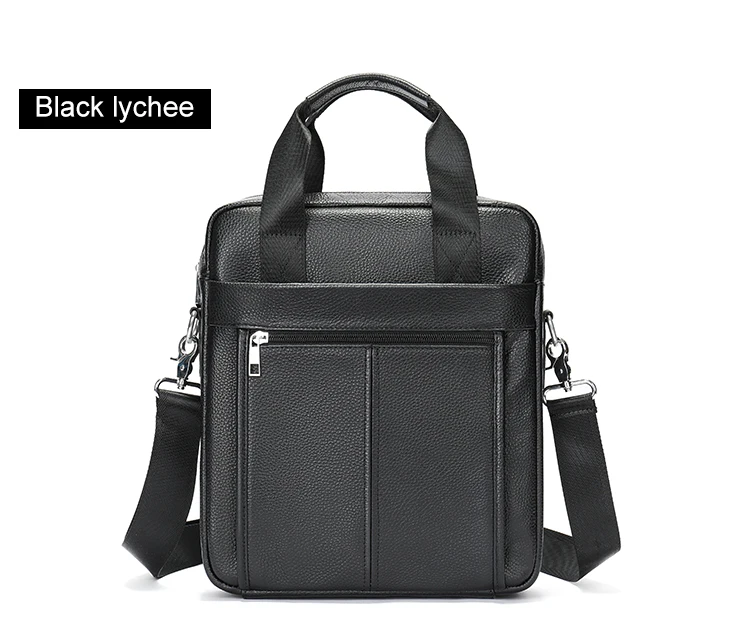 WESTAL 8577 Genuine Leather Messenger Bag - Black Lychee WESTAL 8577 Genuine Leather Messenger Bag - Black Lychee