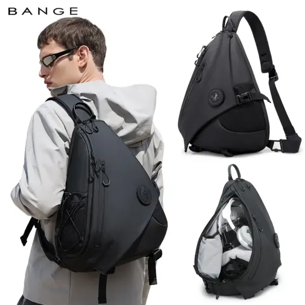 Bange Men's Single Shoulder Fashion Light Crossbody Men's Waterproof Large Capacity Chest Bag Leisure Backpack - AliExpress
