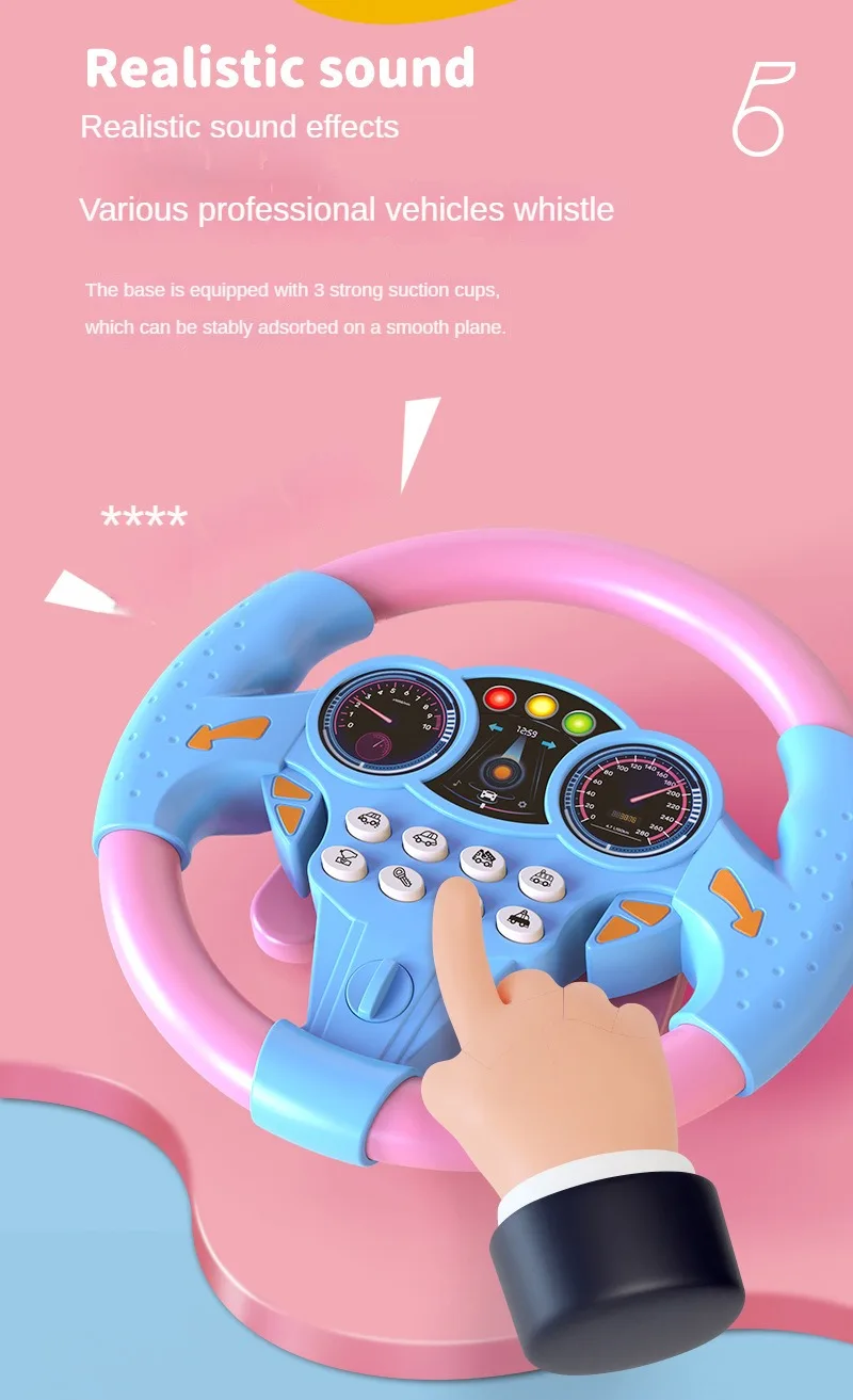 Interactive Steering Wheel Toy for Kids - Realistic Sound