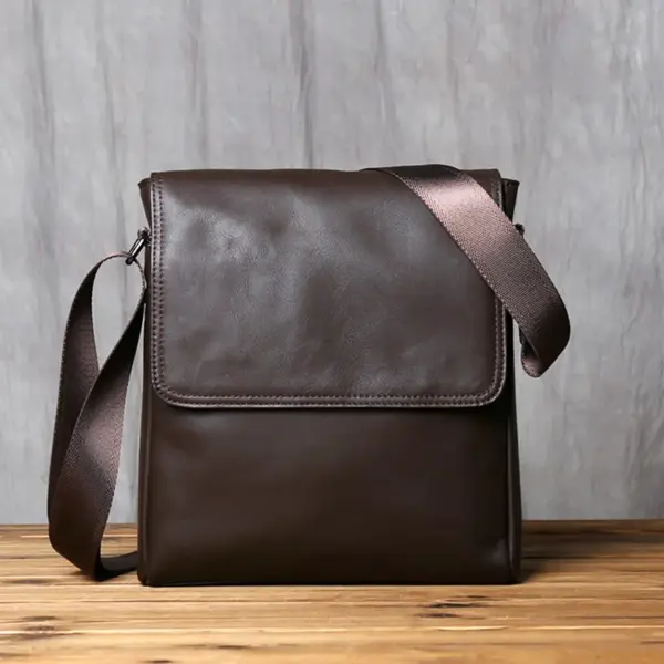 NZPJ Men's Leather Crossbody Bag 10 Vertical