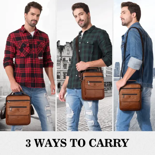 HUMERPAUL Genuine Leather Small Messenger Bag for Men Capacity Sling Crossbody Shoulder Bag Business Male Handbag for Work - AliExpress 1524