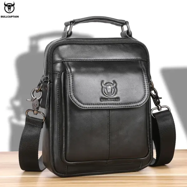 BULLCAPTAIN New Genuine Leather Men Vintage Handbags Flap Men's Shoulder Bag Casual Office Messenger Bags Fashion Crossbody - AliExpress 1524