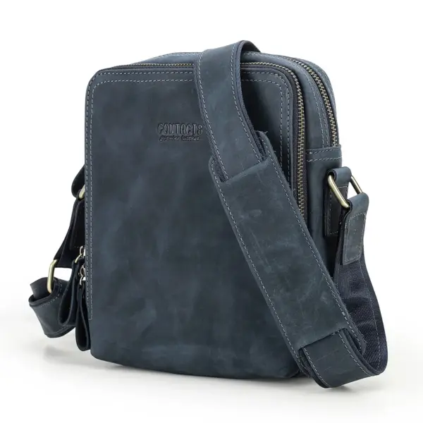 CONTACT'S Genuine Leather Men's Messenger Bag Vintage Sling Shoulder Bags for 7.9" iPad Mini High Quality Male Crossbody Bag Men - AliExpress 1524