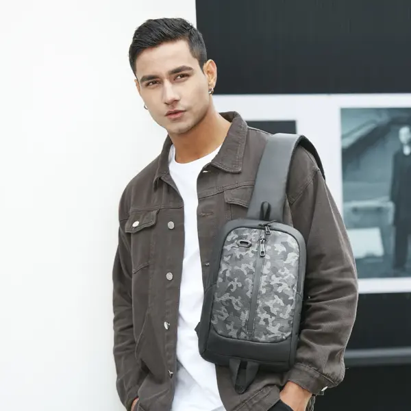 HK Lightweight Shoulder Bag USB Charging Camouflage Crossbody Bag for Men Casual Outdoor Running Sling Bags With Earphone Jack - AliExpress
