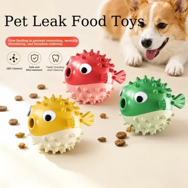 Bouncing Fish Dog Toy Leak Ball Dogs Cats Slow Feeder Puzzle Toys Interactive Self-Play Boredom Relief Pets Toys Treat Dispenser - AliExpress 15