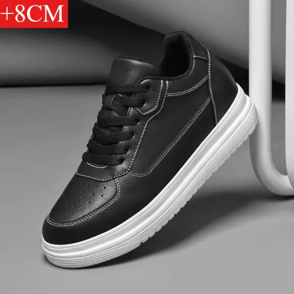 New Invisible Height-increasing Shoes for Men, 6CM-8CM-10CM Sports Shoes,White Leather Sports Shoes for Men,Enlarged Sizes 36-46 - AliExpress