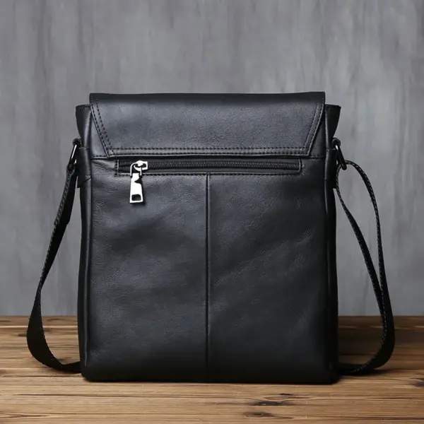 NZPJ Men's Leather Crossbody Bag 10 Vertical