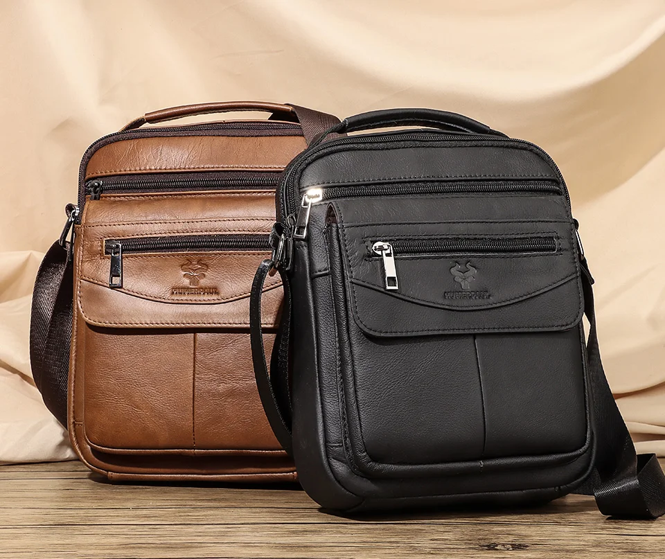 HUMERPAUL MH642 Genuine Leather Messenger Bag for Men HUMERPAUL MH642 Genuine Leather Messenger Bag for Men