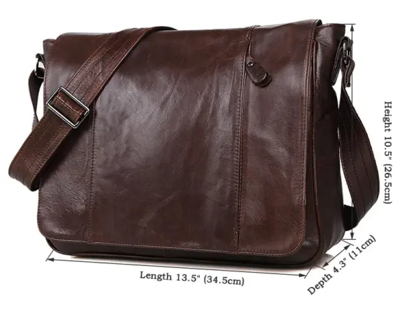 Fashion High Class Oil-Waxed Genuine Leather Shoulder Bag Men Leather Messenger Bag Male Crossbody Bag Sling Leisure Bag Satchel - AliExpress