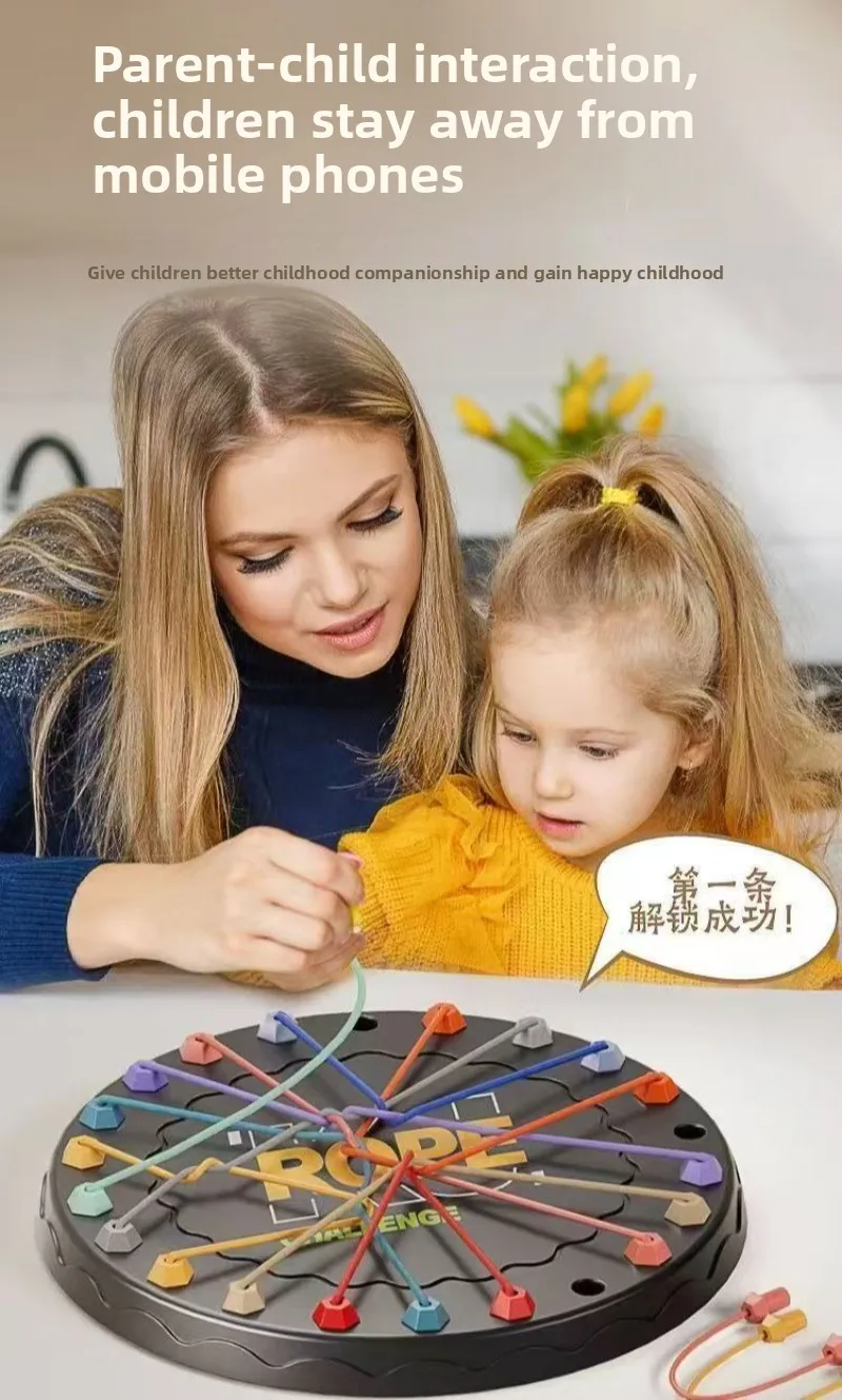 Rope Tangle Challenge Puzzle Game - Child Interaction