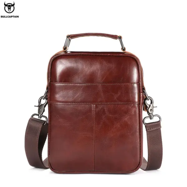 BULLCAPTAIN New Genuine Leather Men Vintage Handbags Flap Men's Shoulder Bag Casual Office Messenger Bags Fashion Crossbody - AliExpress 1524