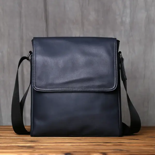 NZPJ Men's Leather Crossbody Bag 10 Vertical