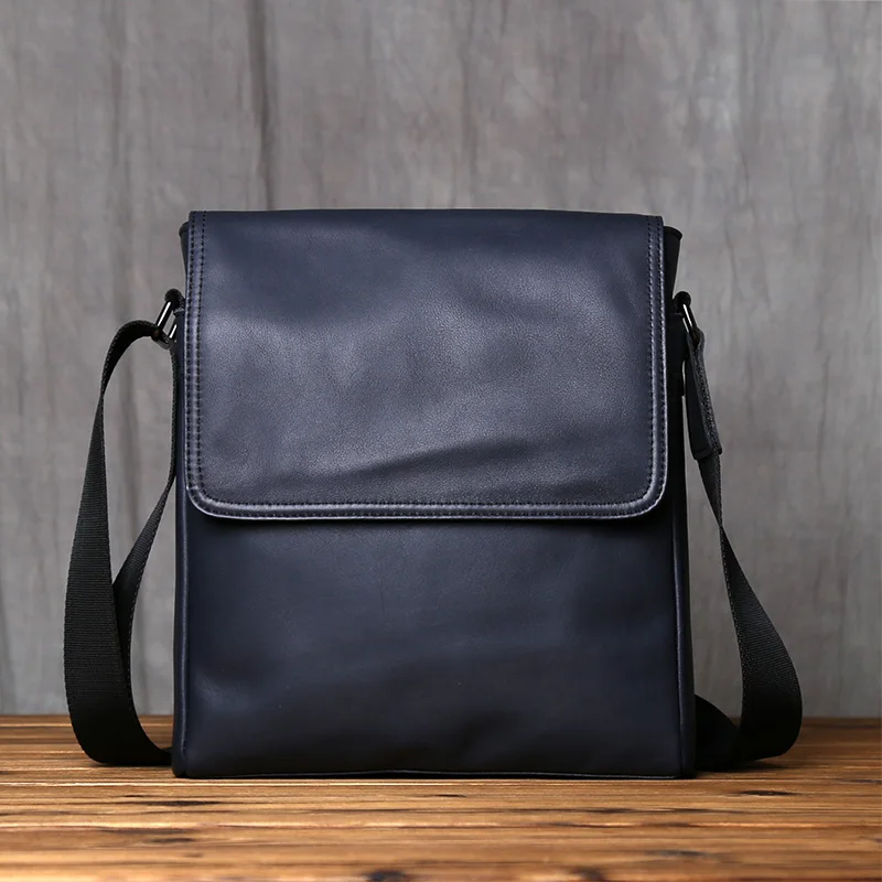 NZPJ D5024 Genuine Leather Men's Shoulder Bag - Black NZPJ D5024 Genuine Leather Men's Shoulder Bag - Black