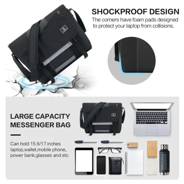 OIWAS 17 Inch Laptop Men Messenger Bags Fashion Business Travel Shoulder Bag Men's Canvas Briefcase Male Crossbody Bag Handbag - AliExpress