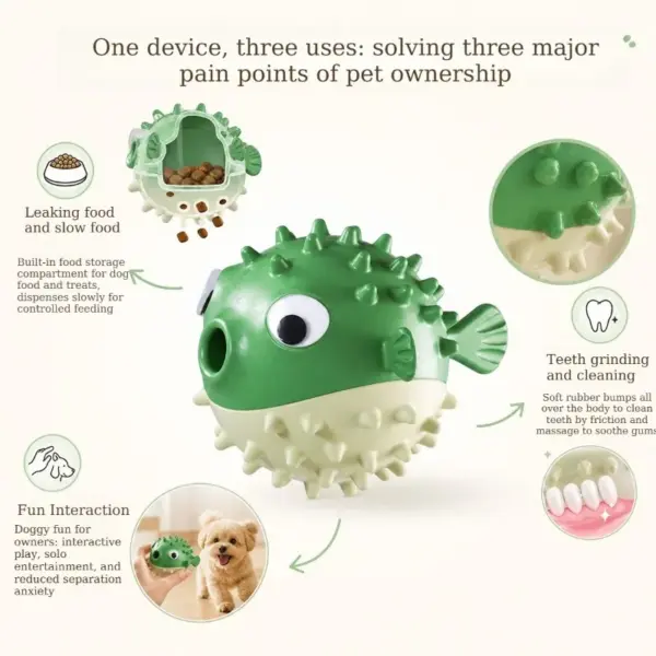 Bouncing Fish Dog Toy Leak Ball Dogs Cats Slow Feeder Puzzle Toys Interactive Self-Play Boredom Relief Pets Toys Treat Dispenser - AliExpress 15