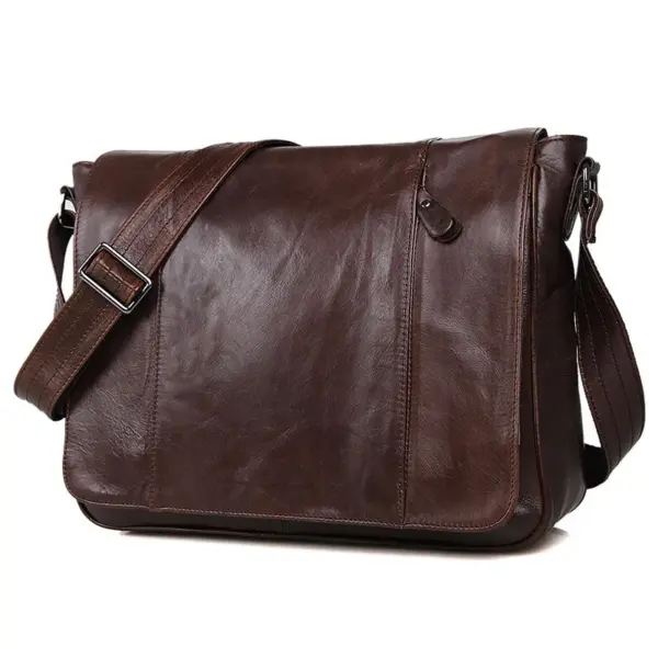 Fashion High Class Oil-Waxed Genuine Leather Shoulder Bag Men Leather Messenger Bag Male Crossbody Bag Sling Leisure Bag Satchel - AliExpress