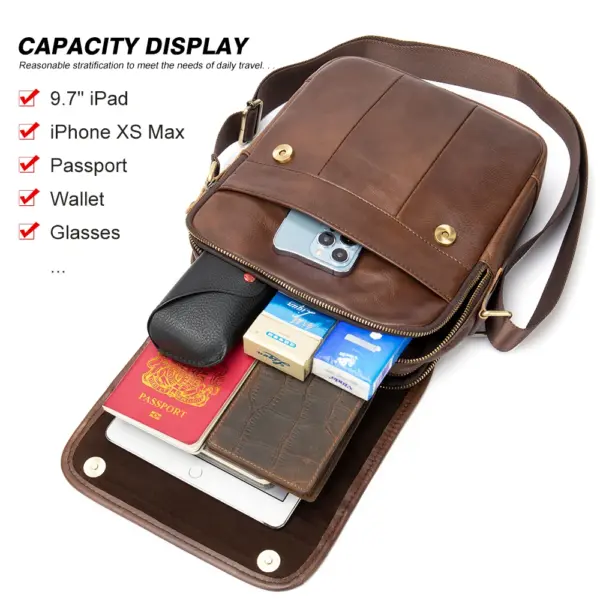 MVA Men's Genuine Leather Bag Crossbody Bags for Men Messenger Bag Men Leather Fashion Men's Shoulder Bags Male Handbags 1121 - AliExpress 1524