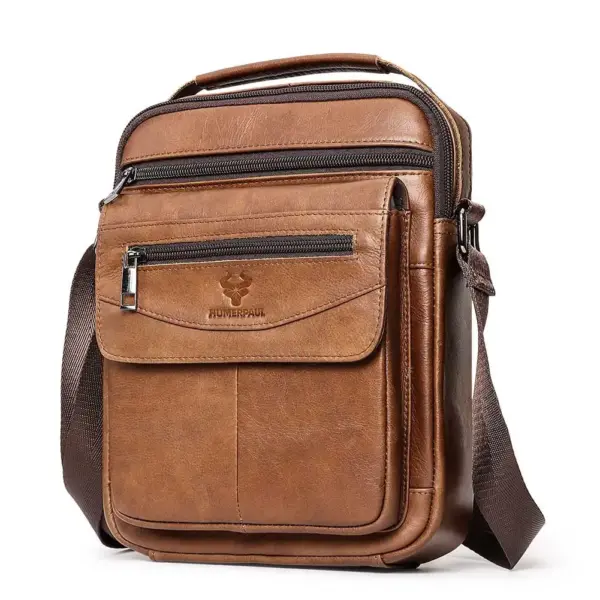 HUMERPAUL Genuine Leather Small Messenger Bag for Men Capacity Sling Crossbody Shoulder Bag Business Male Handbag for Work - AliExpress 1524