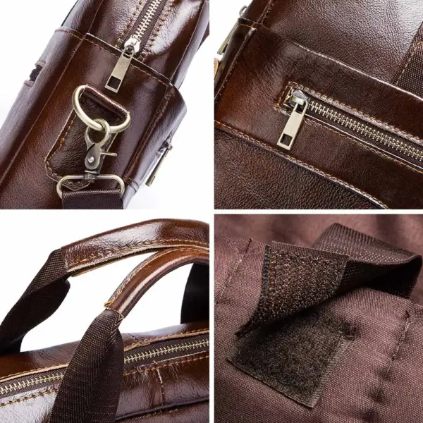 Genuine Leahther Men Briefcase Portable Office Handbag for Laptop Bag High Quality Business Messenger Shoulder Bags Travelling - AliExpress 1524
