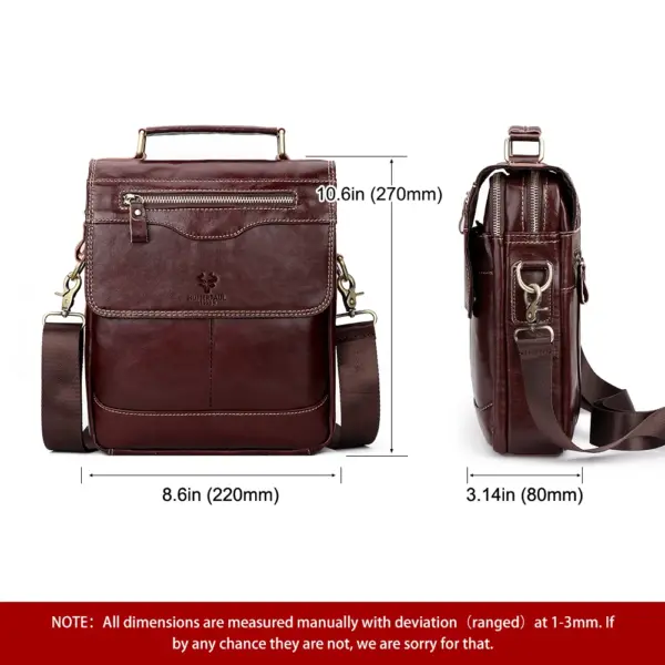 HUMERPAUL Men's Vintage Genuine Leather Crossbody Bag Casual Handheld & Shoulder Messenger Bag for Business Daily Use Quality - AliExpress 1524