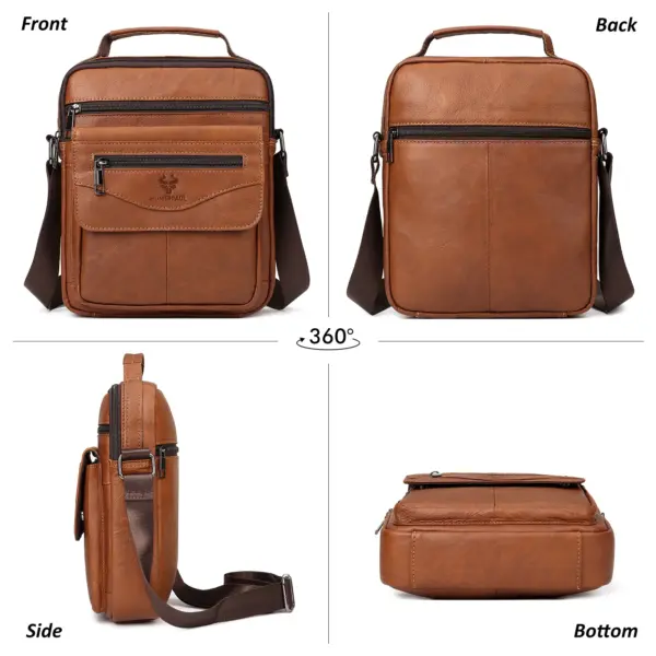 HUMERPAUL Genuine Leather Small Messenger Bag for Men Capacity Sling Crossbody Shoulder Bag Business Male Handbag for Work - AliExpress 1524
