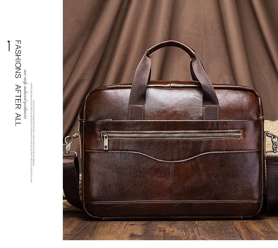 HUMERPAUL MH509 Genuine Leather Men's Briefcase – 13.3 Inch Laptop HUMERPAUL MH509 Genuine Leather Men's Briefcase – 13.3 Inch Laptop