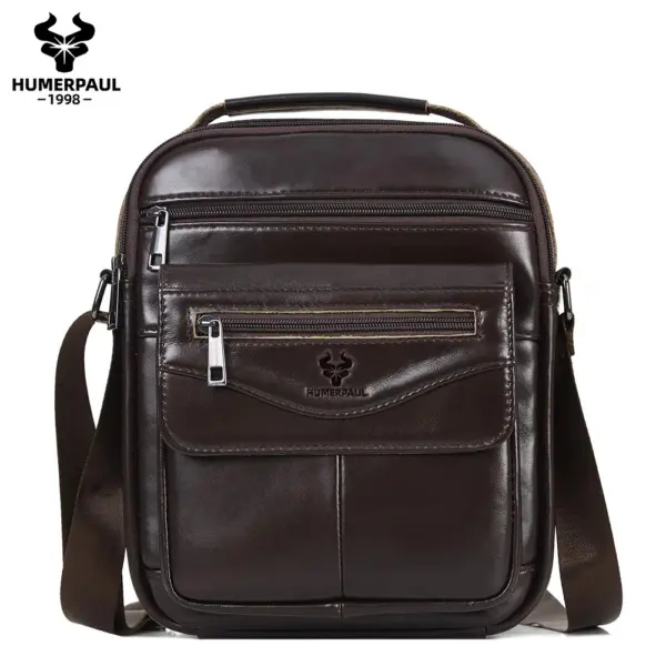 HUMERPAUL Genuine Leather Small Messenger Bag for Men Capacity Sling Crossbody Shoulder Bag Business Male Handbag for Work - AliExpress 1524