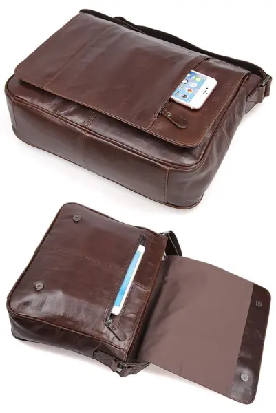 Fashion High Class Oil-Waxed Genuine Leather Shoulder Bag Men Leather Messenger Bag Male Crossbody Bag Sling Leisure Bag Satchel - AliExpress
