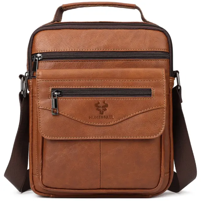 HUMERPAUL Genuine Leather Small Messenger Bag for Men Capacity Sling Crossbody Shoulder Bag Business Male Handbag for Work - AliExpress 1524